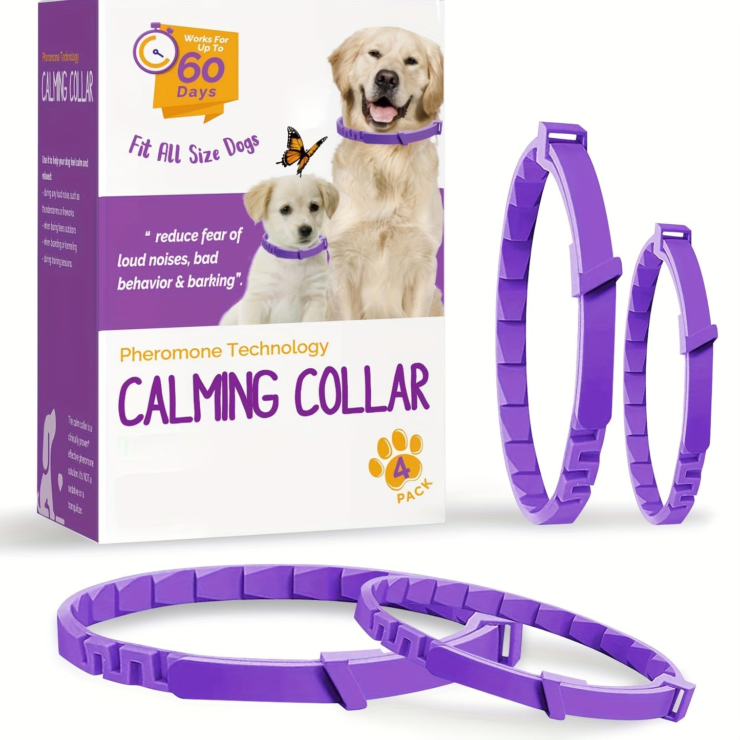 Calming Pheromone Collar For Dogs Adjustable Four Pack Set