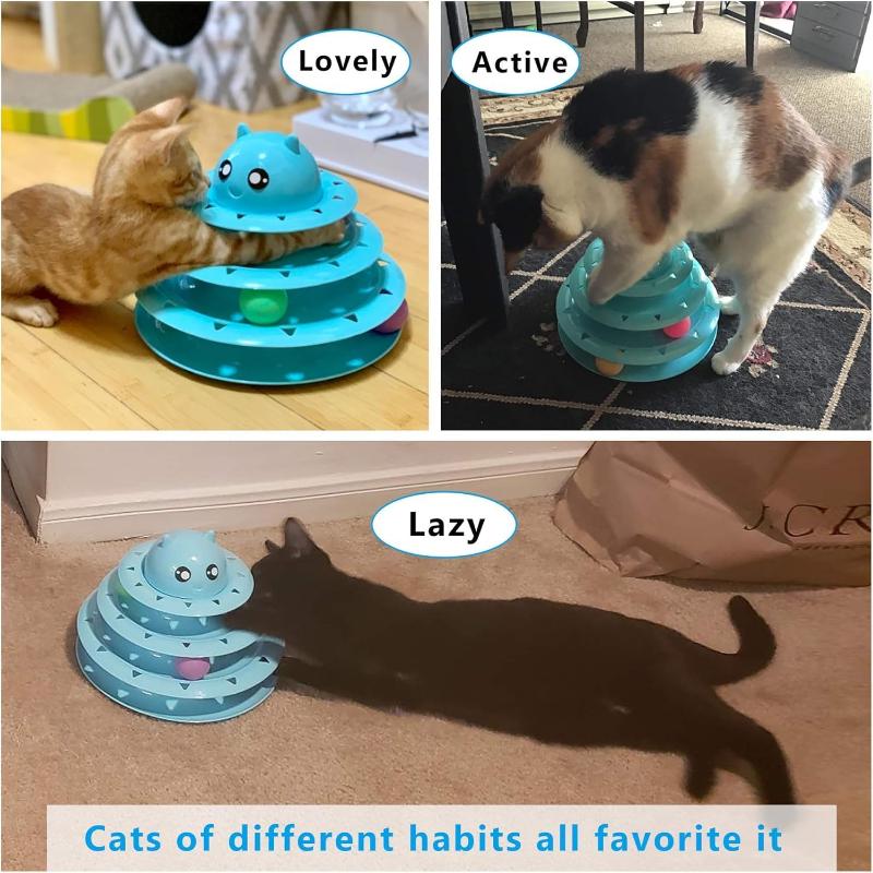 Upsky Cat Toy Roller 3 Level Turntable Puzzle Toy Play