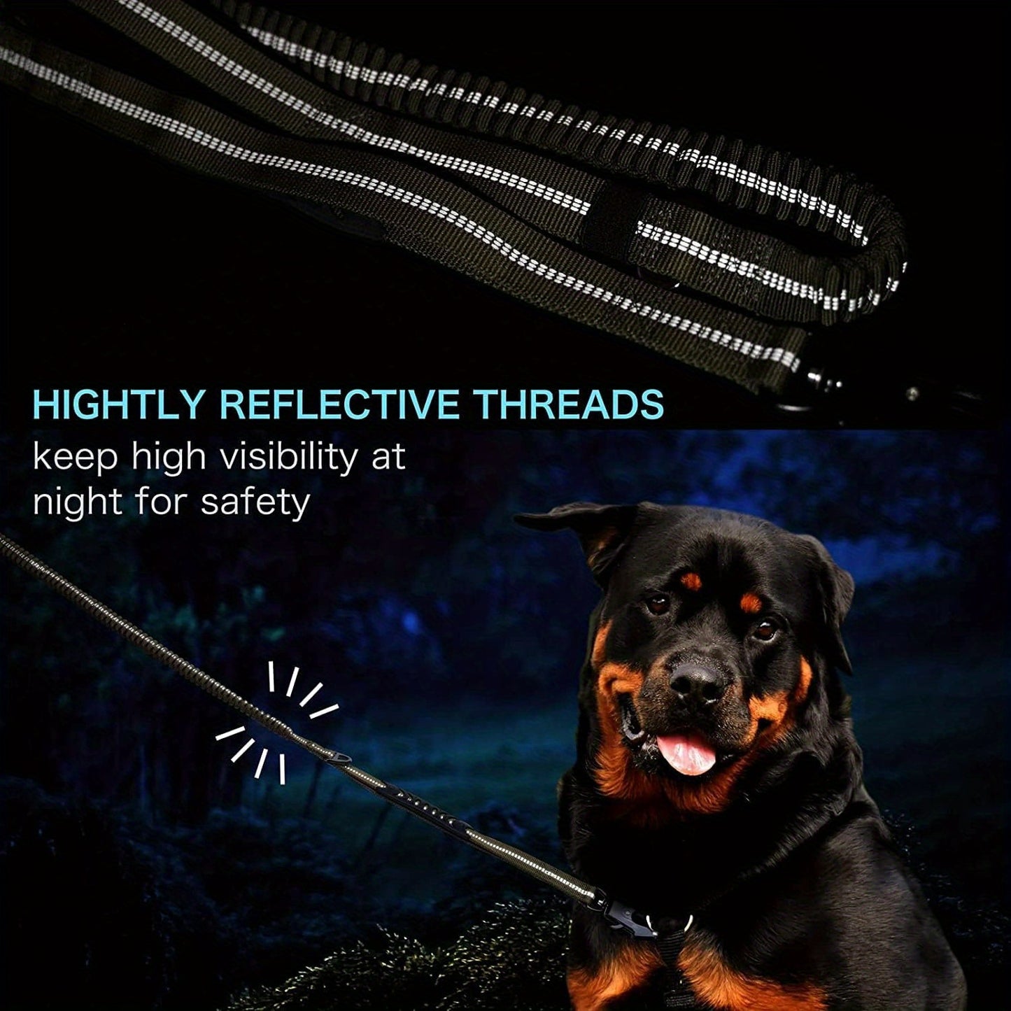 ZCAYNGER Heavy Duty Tactical Dog Leash with Shock Absorption