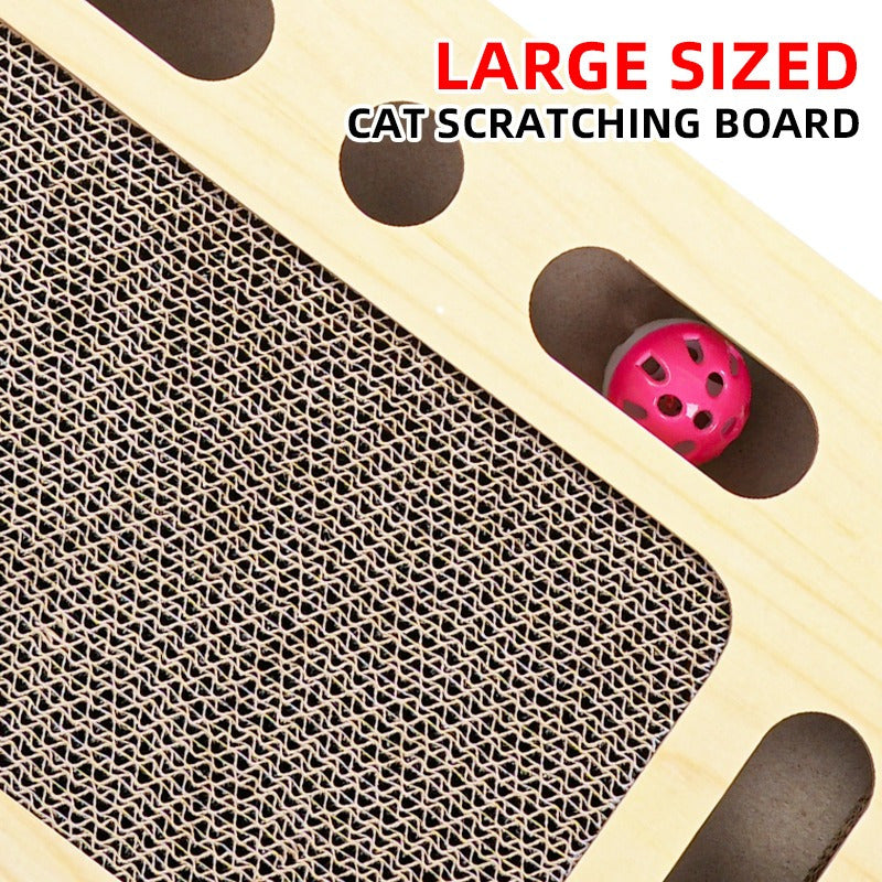 Vivicreate Cat Scratching Pad with Interactive Ball Track Toy