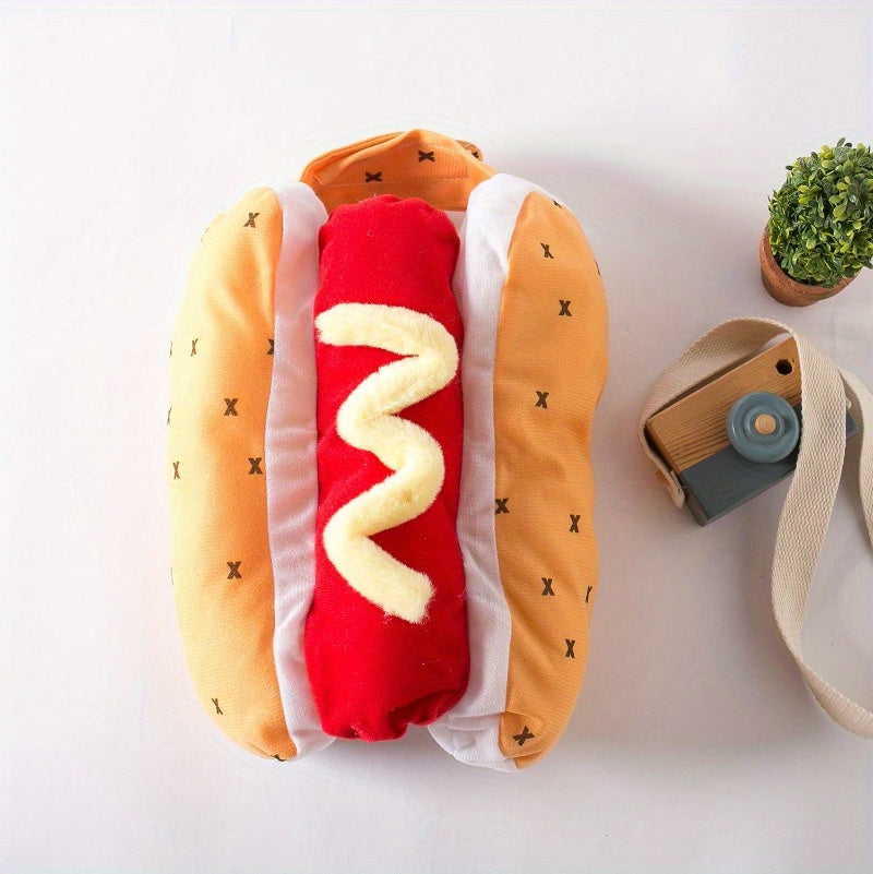 Funny Hot Dog Costume For Dogs And Cats Winter Outfit