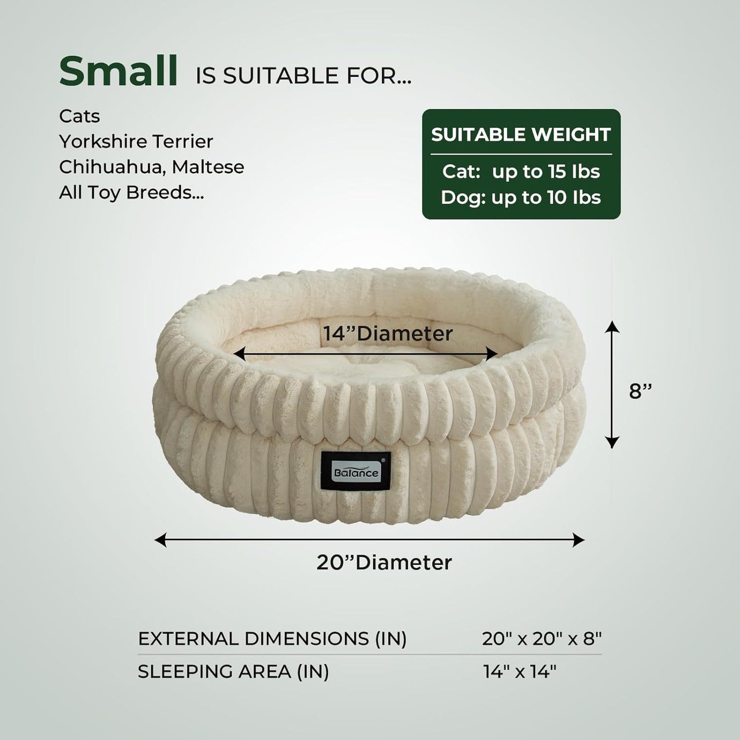 Soft Plush Round Cat Bed Indoor Cat With Anti Slip