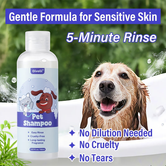 Pet Deodorizing Shampoo for Dogs and Cats Gentle Clean Formula
