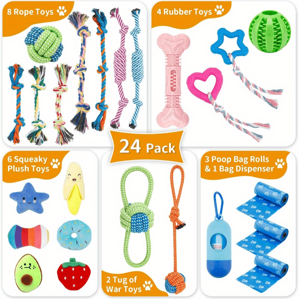 Interactive Dog Toys Set for Small and Medium Dogs