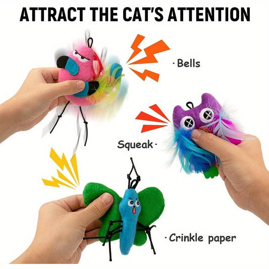 Cat Wand Toy Cat Fishing Pole Retractable Interactive Toy