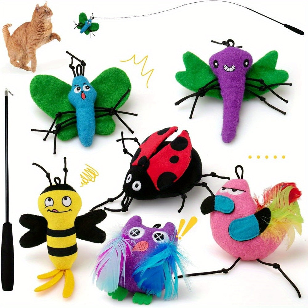 Cat Wand Toy Cat Fishing Pole Retractable Interactive Toy