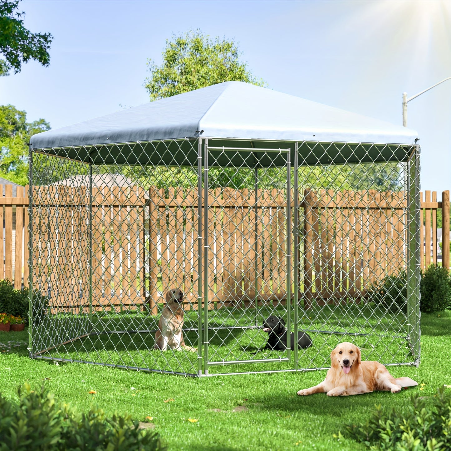 Polar Aurora Heavy Duty Outdoor Dog Kennel with Secure Lock