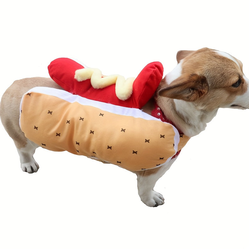 Funny Hot Dog Costume For Dogs And Cats Winter Outfit