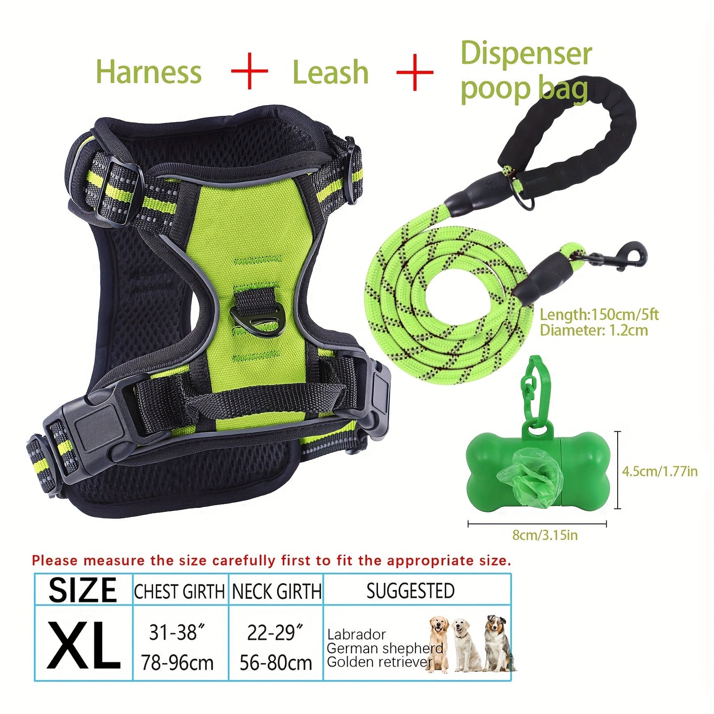 YIWGM Dog Harness And Leash Set With Easy Control Handle