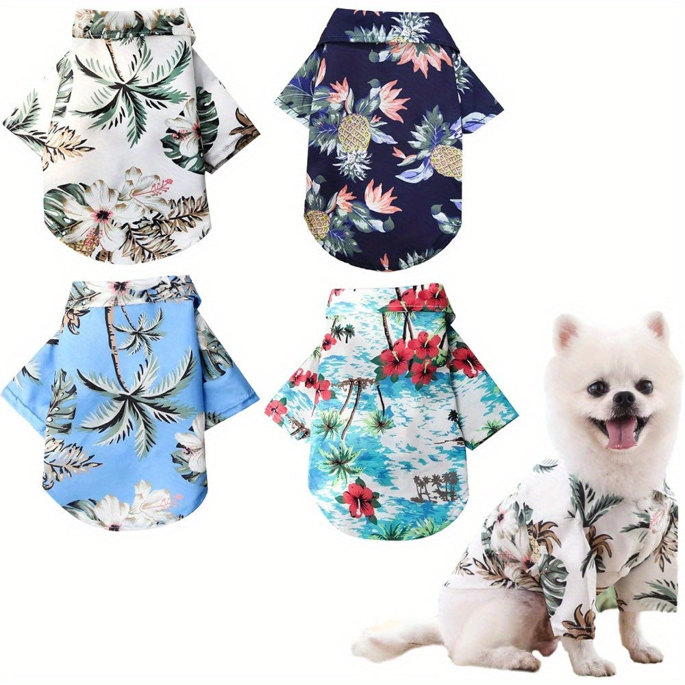 Hawaiian Style Pet Shirts for Summer Beach Fun