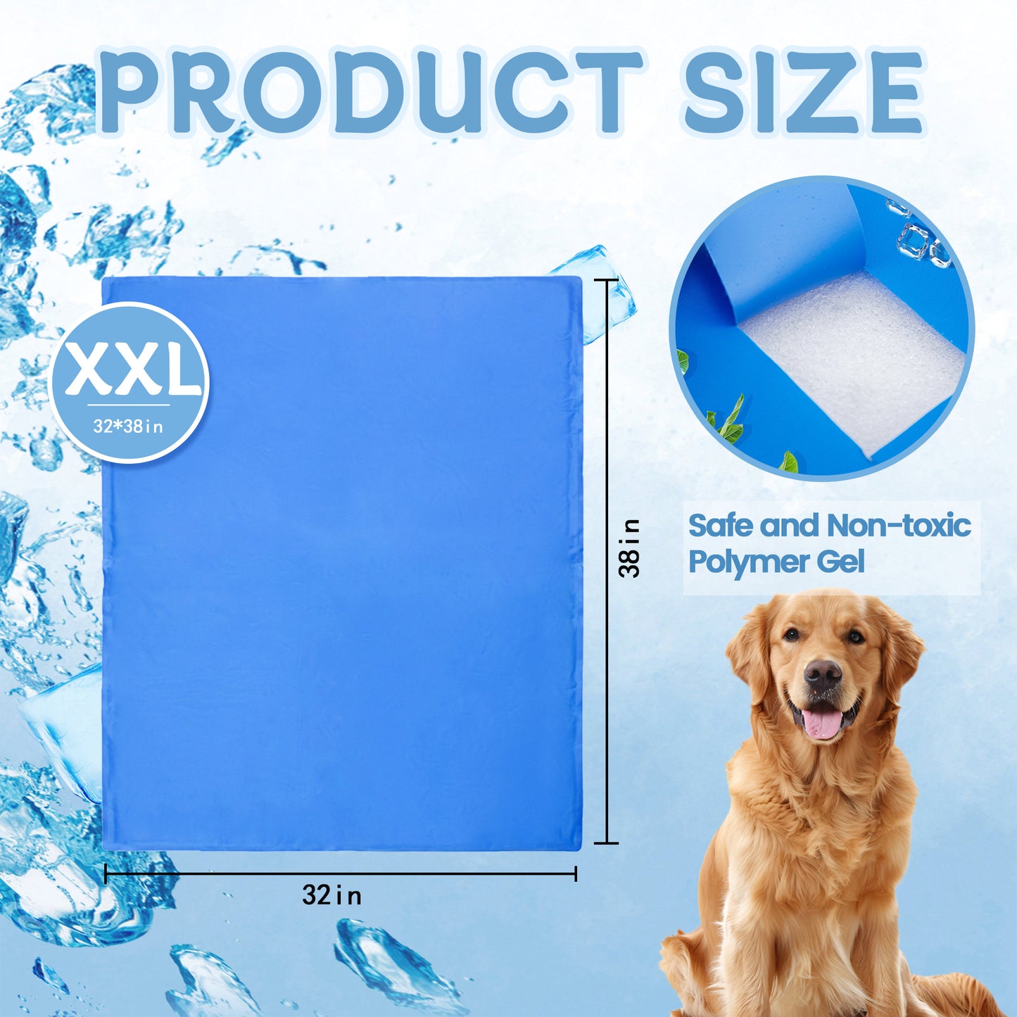 Cooling Dog Mat for Home Travel and Crates Comfort