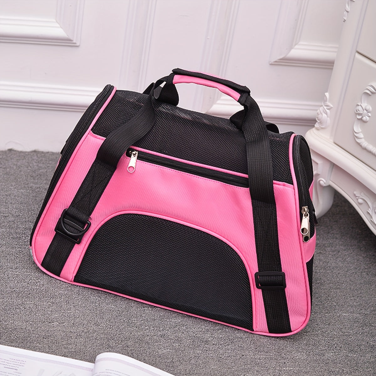 Portable Foldable Mesh Pet Carrier Backpack for Dogs and Cats