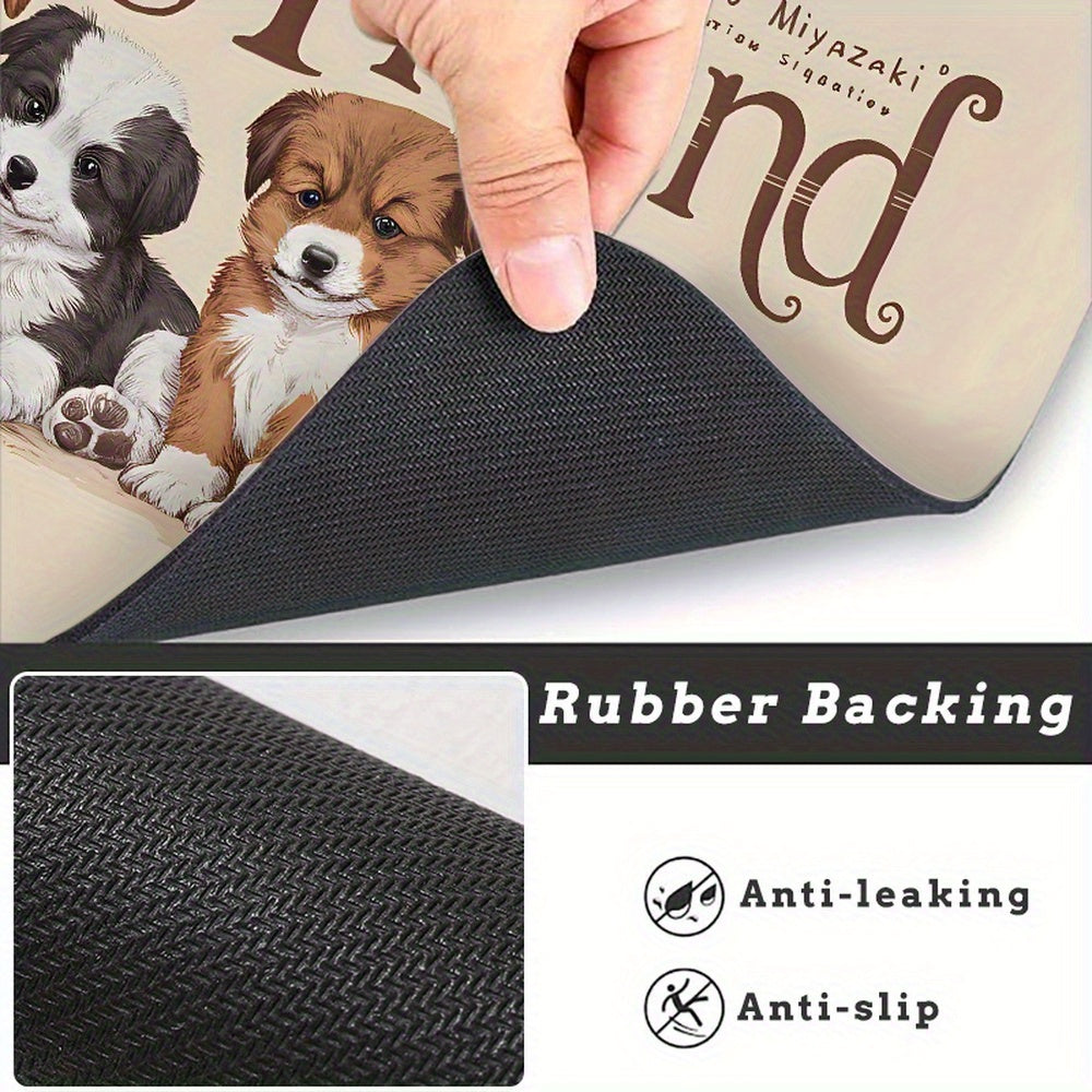 Water-Absorbing Anti-Slip Dog Bowl Mats for Mess-Free Feeding