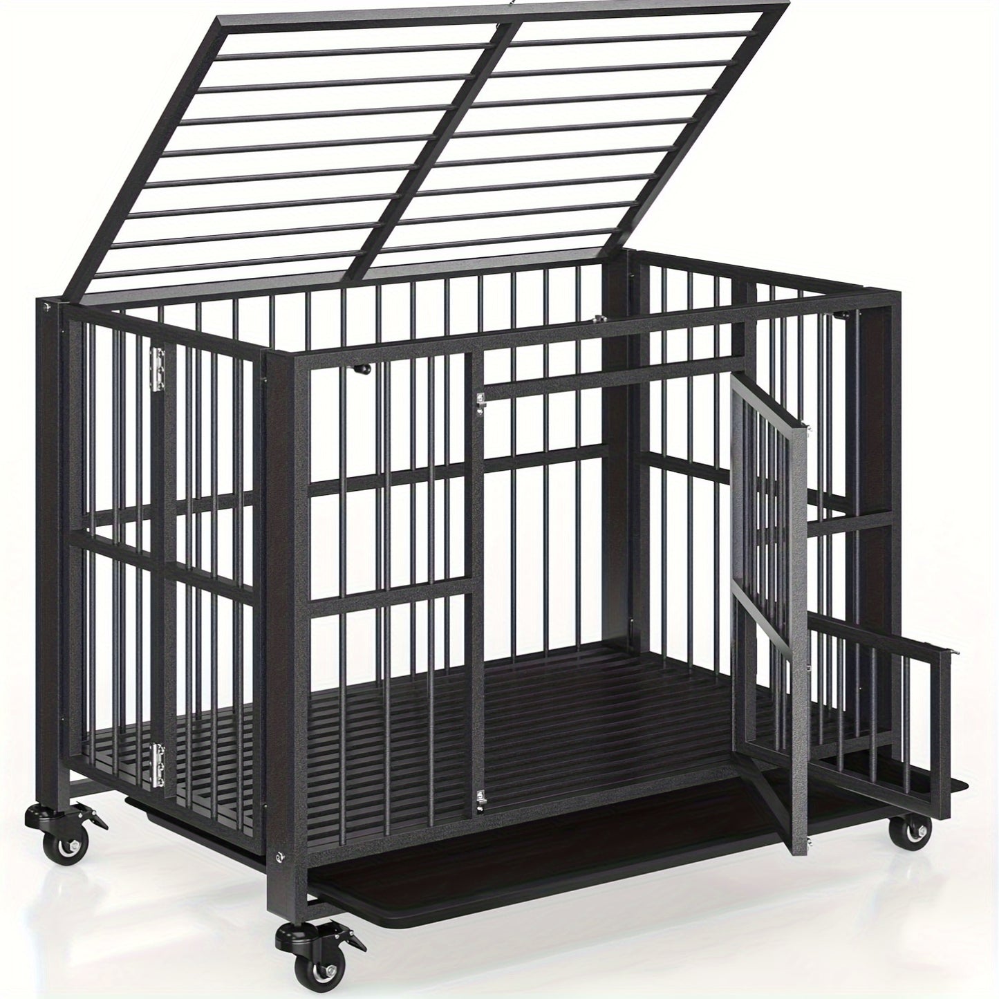 Indestructible Heavy Duty Dog Crate for High Anxiety Pets