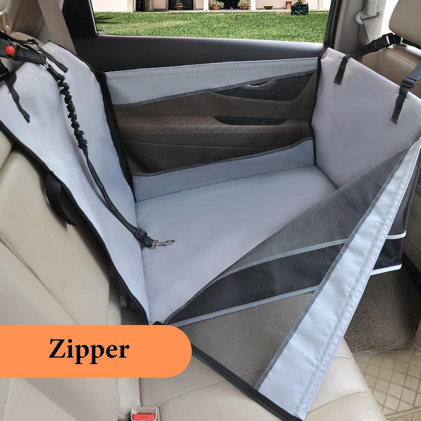 Foldable Dog Kennel For Cars With Safety Belt System