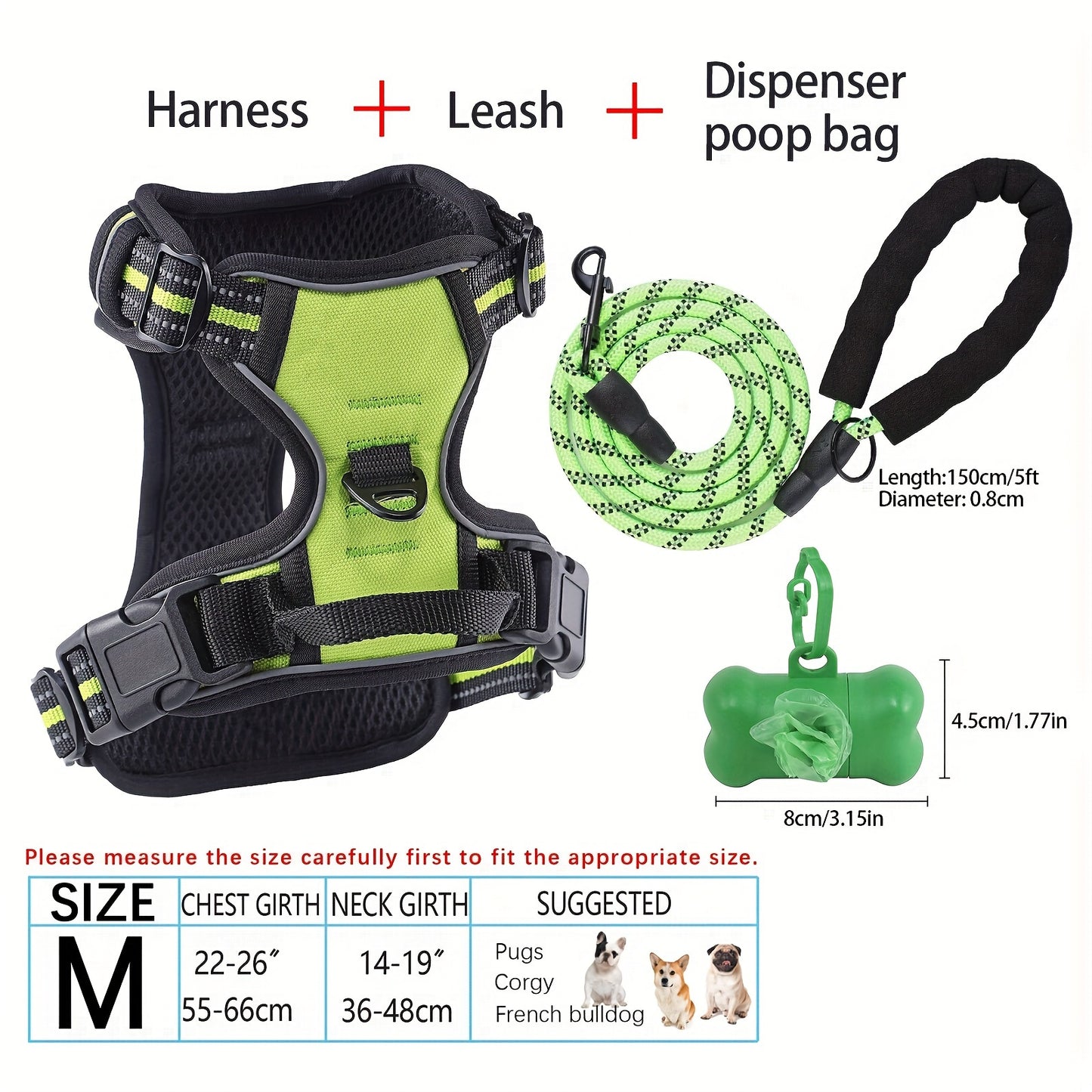 YIWGM Dog Harness And Leash Set With Easy Control Handle