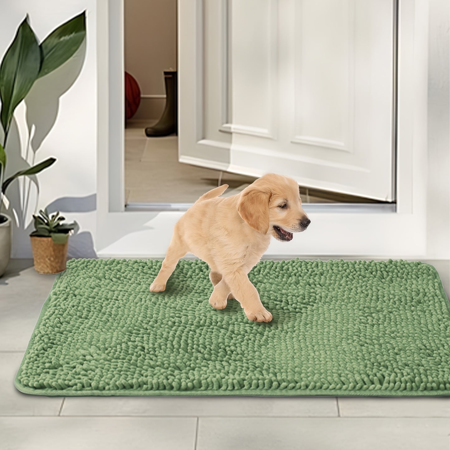 NIUBYAB Highly Absorbent Microfiber Dog Mat Non Slip Washable