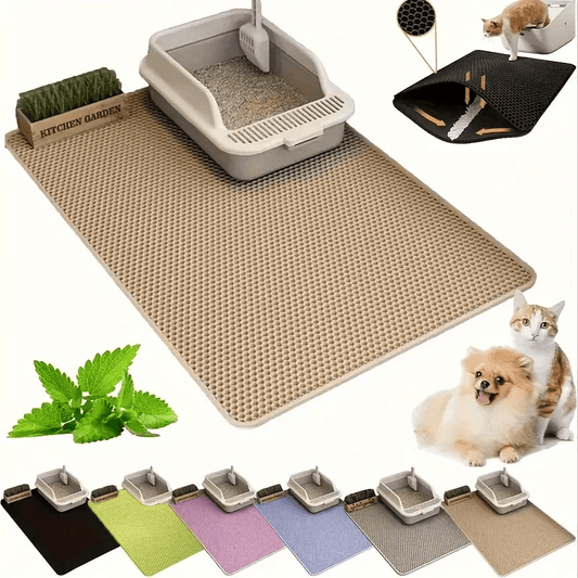 Honeycomb Cat Litter Mat EVA Non Slip Leakproof Easy Clean