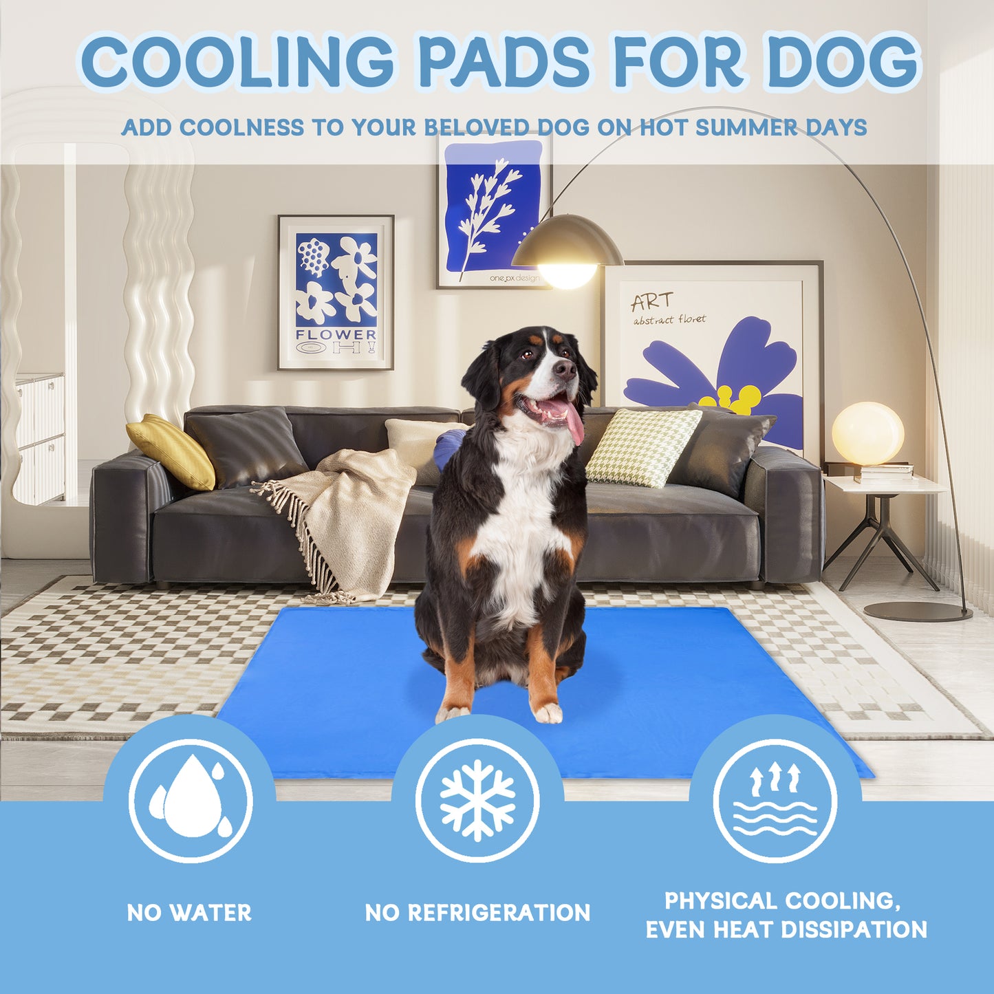 Cooling Dog Mat for Home Travel and Crates Comfort