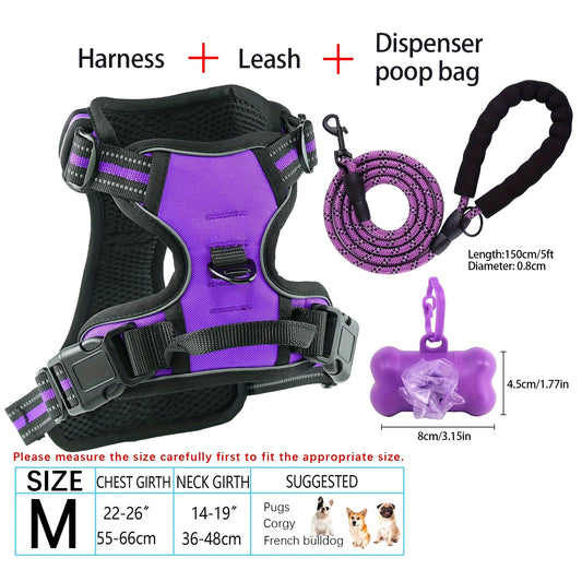 YIWGM Dog Harness And Leash Set With Easy Control Handle
