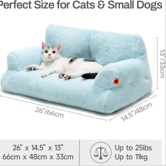 Fluffy Cat Bed Sofa for Large Cats and Kittens