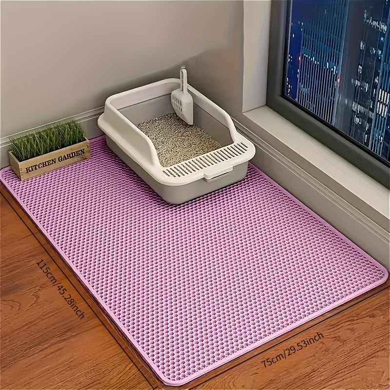 Honeycomb Cat Litter Mat EVA Non Slip Leakproof Easy Clean