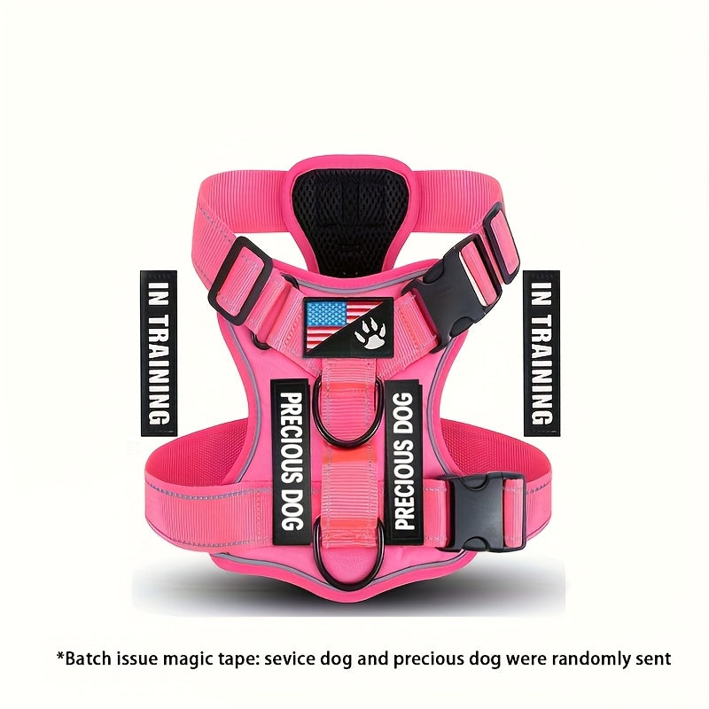 Reflective Dog Harness with Patches for Easy Control