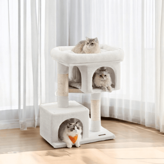 Premium Cat Tree With Two Caves For Large Indoor Cats