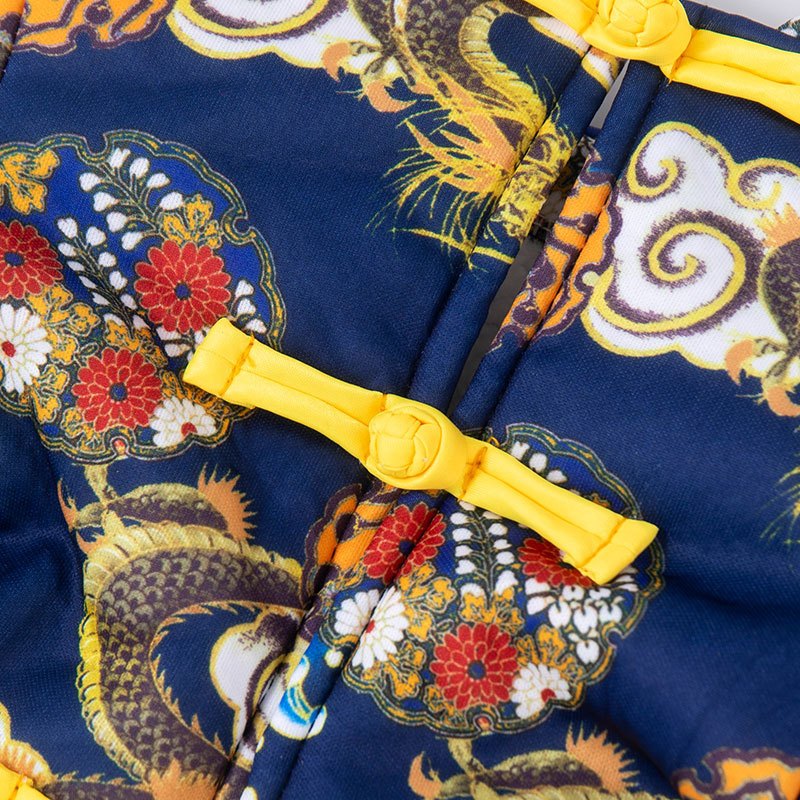 Chinese Style Dragon Robe for Dogs Warm Retro Pet Apparel