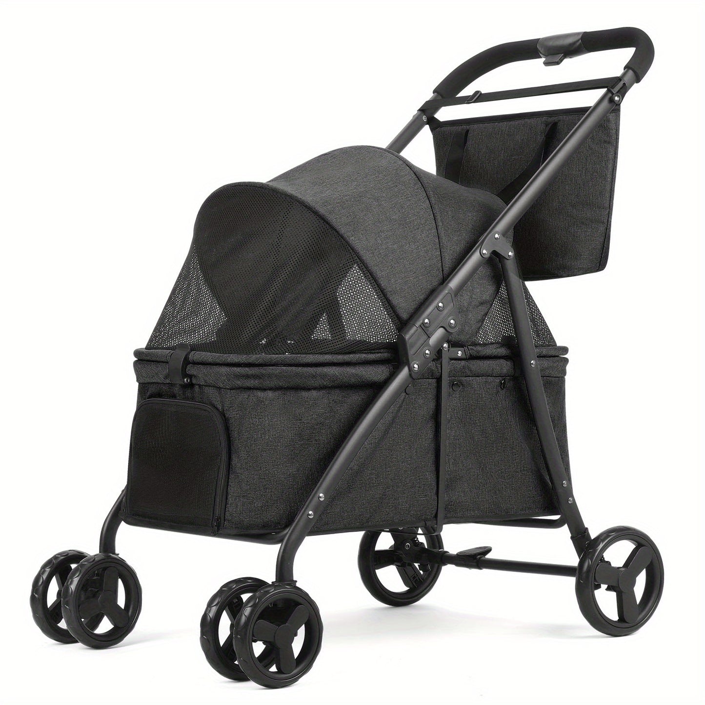 Portable Pet Stroller One Click Folding Full Mesh Ventilation