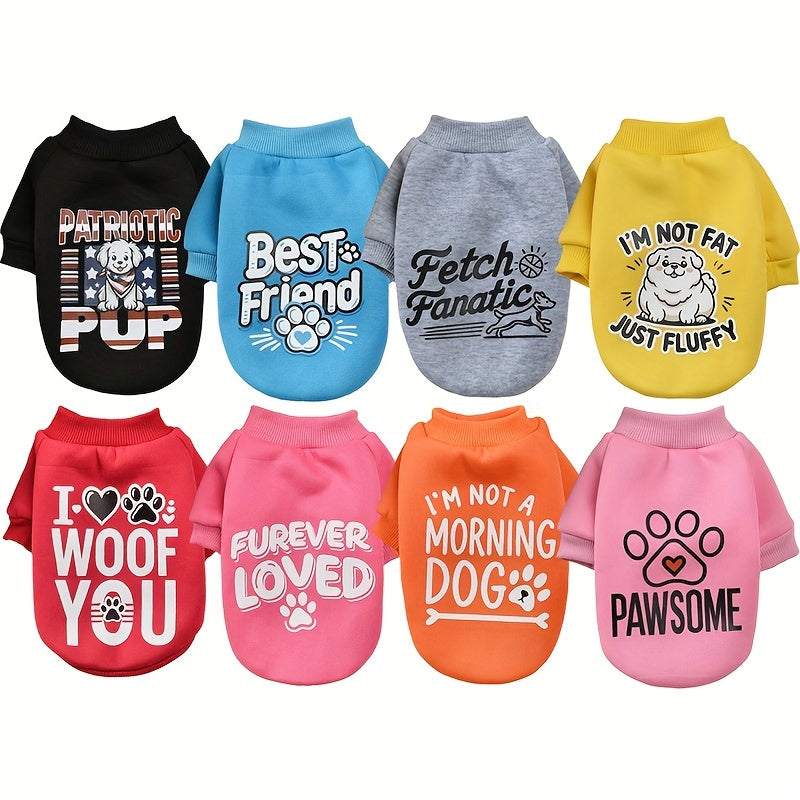 Small dog sweater set 8-piece pullover outfits for small pups spring-ready cozy designs