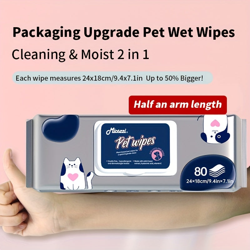 Extra Large Pet Wipes for Dogs and Cats Cleaning Solution