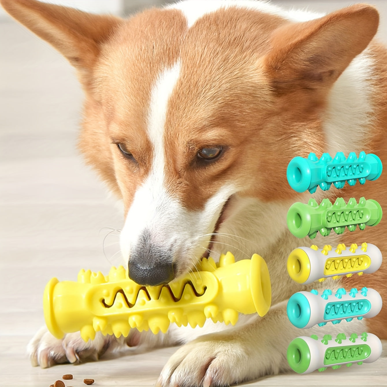 Durable Dog Toothbrush Toy for Chewing and Dental Care