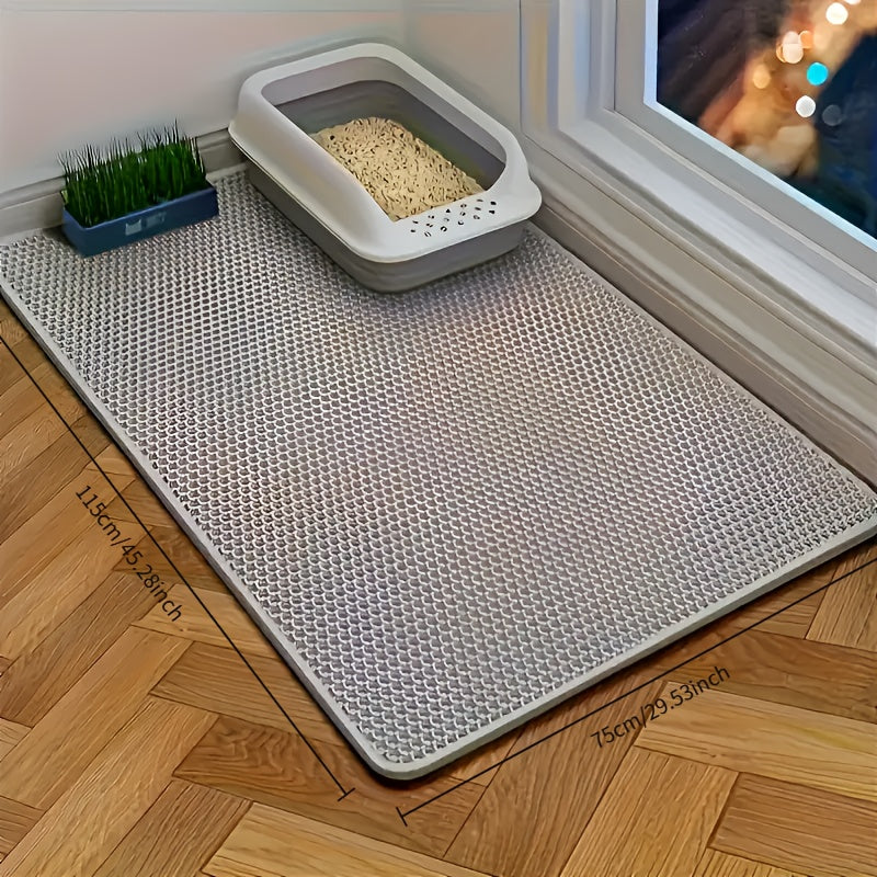 Honeycomb Cat Litter Mat EVA Non Slip Leakproof Easy Clean