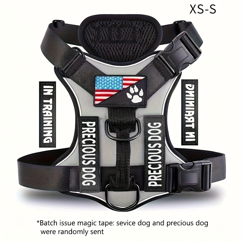 Reflective Dog Harness with Patches for Easy Control