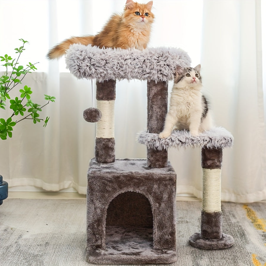 Multi Level Cat Tree Tower With Scratching Posts Indoor