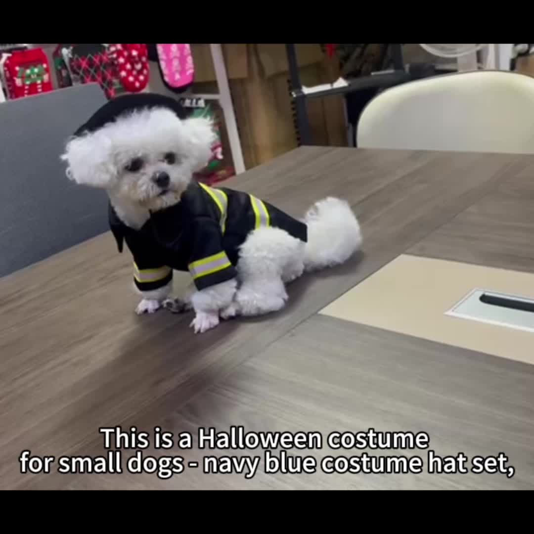 Funky Firefighter Dog Costume For Pets Halloween Fun