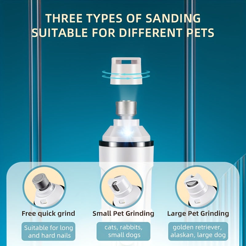 Pet Nail Grinder Rechargeable Cordless Dog Nail Trimmer