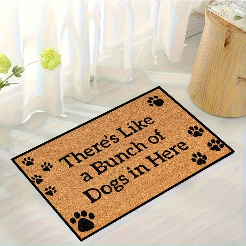 Non slip dog mat welcome home rug machine washable soft plush pet entryway mat