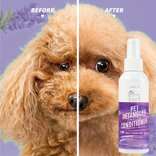Dog Detangler Spray Leave-In Conditioner for Smooth and Tangle-Free Fur