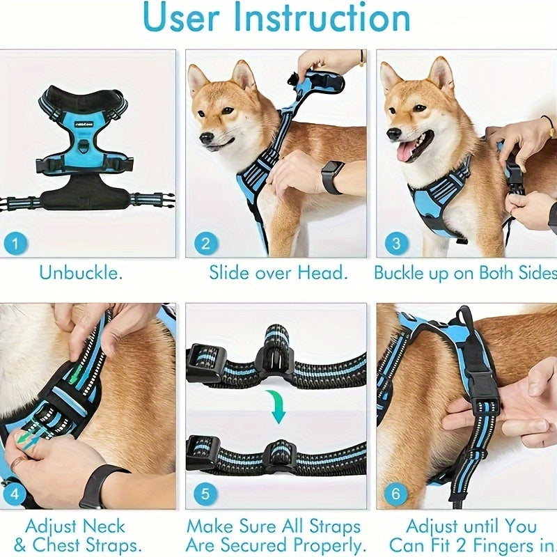 YIWGM Dog Harness And Leash Set With Easy Control Handle