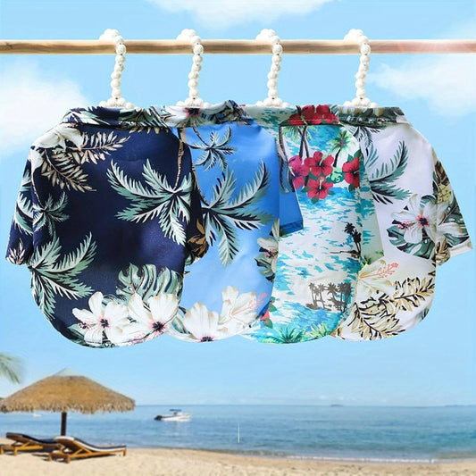 Hawaiian Style Pet Shirts for Summer Beach Fun