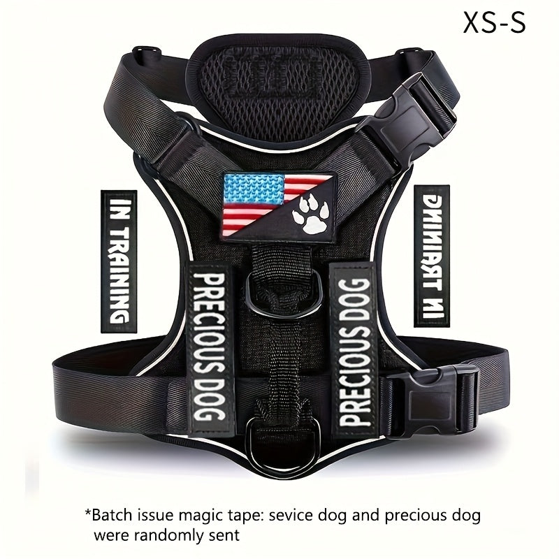 Reflective Dog Harness with Patches for Easy Control