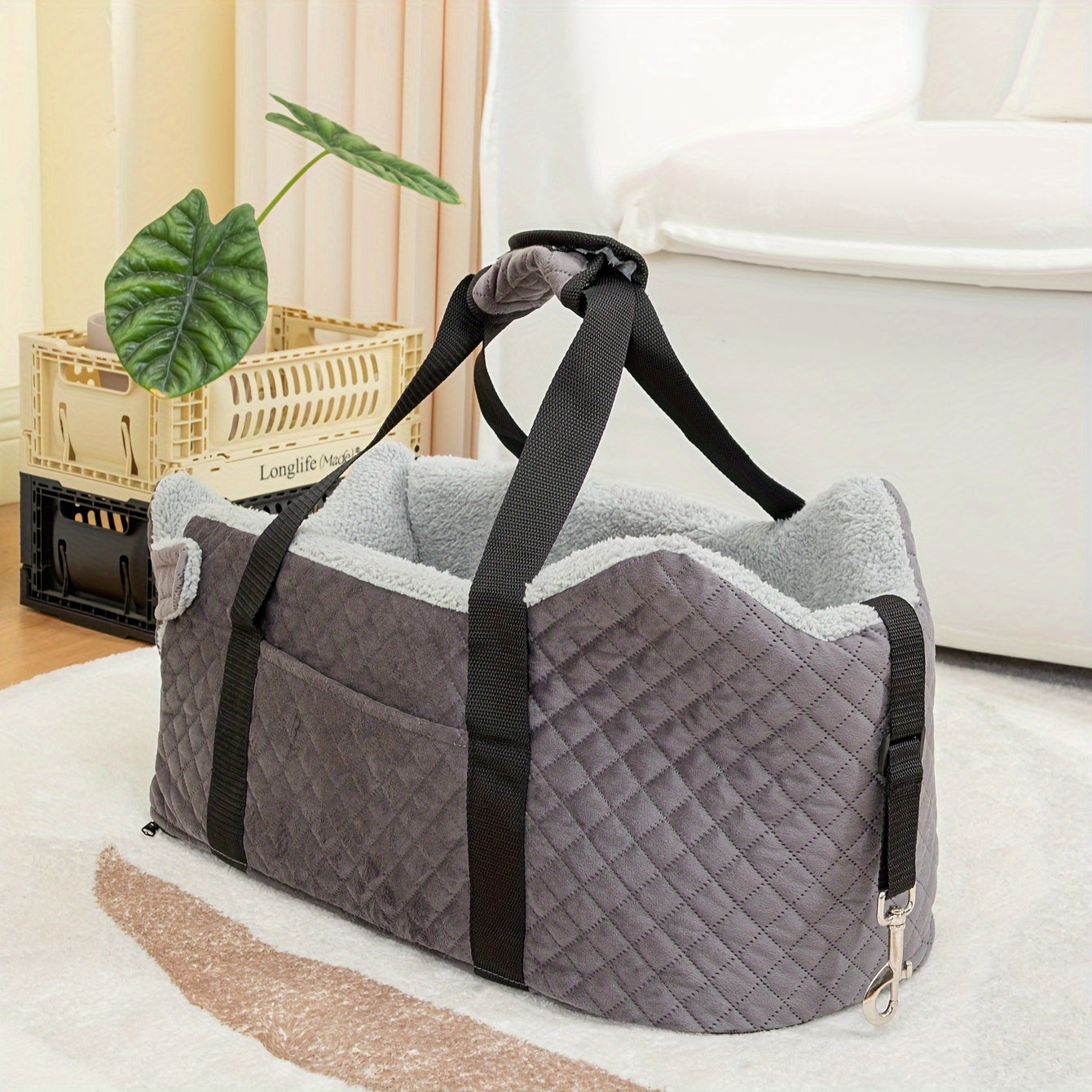 Ultimate Comfort Memory Foam Dog Booster Car Seat Elevated