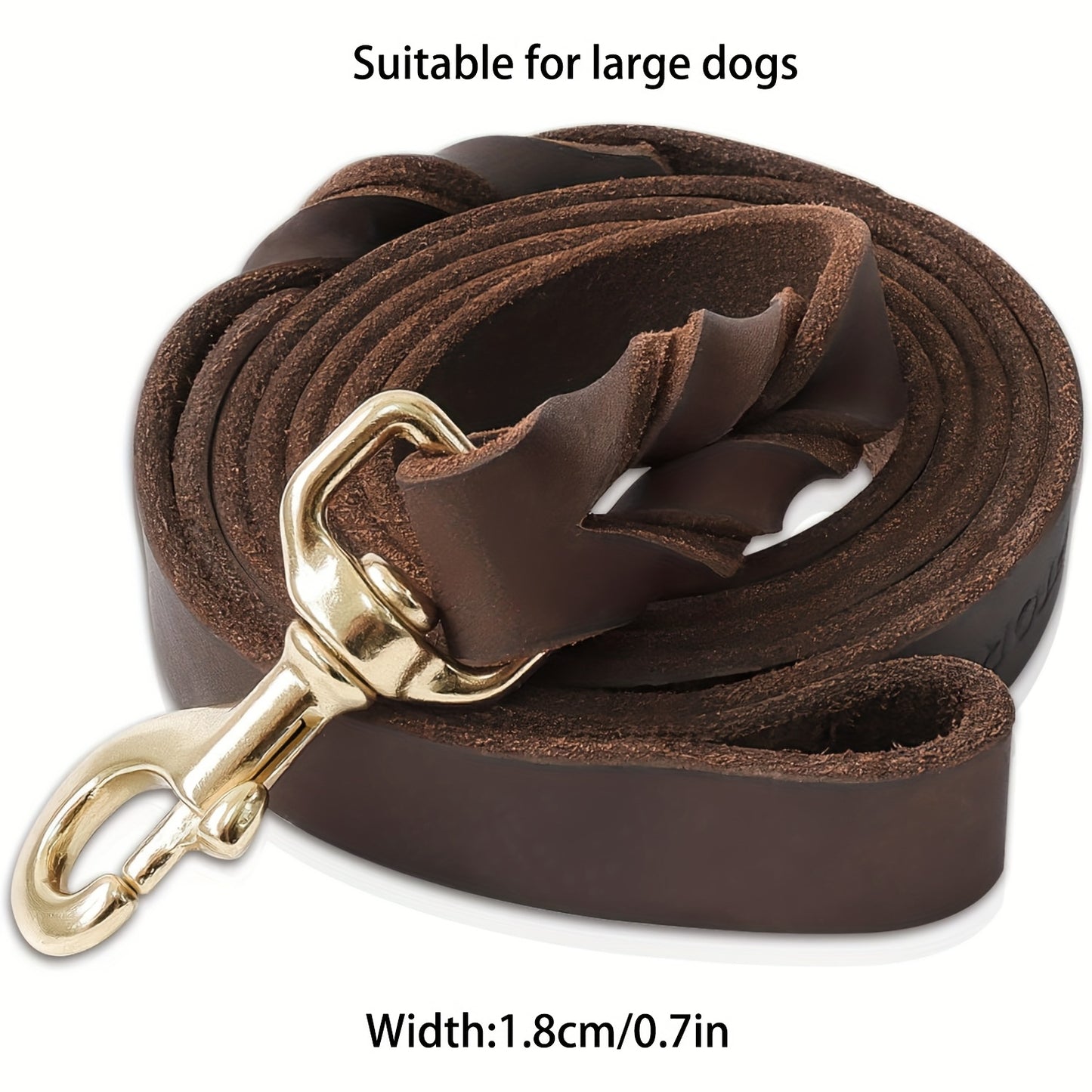 Handcrafted Braided Leather Dog Leash with Comfortable Non-Slip Handle