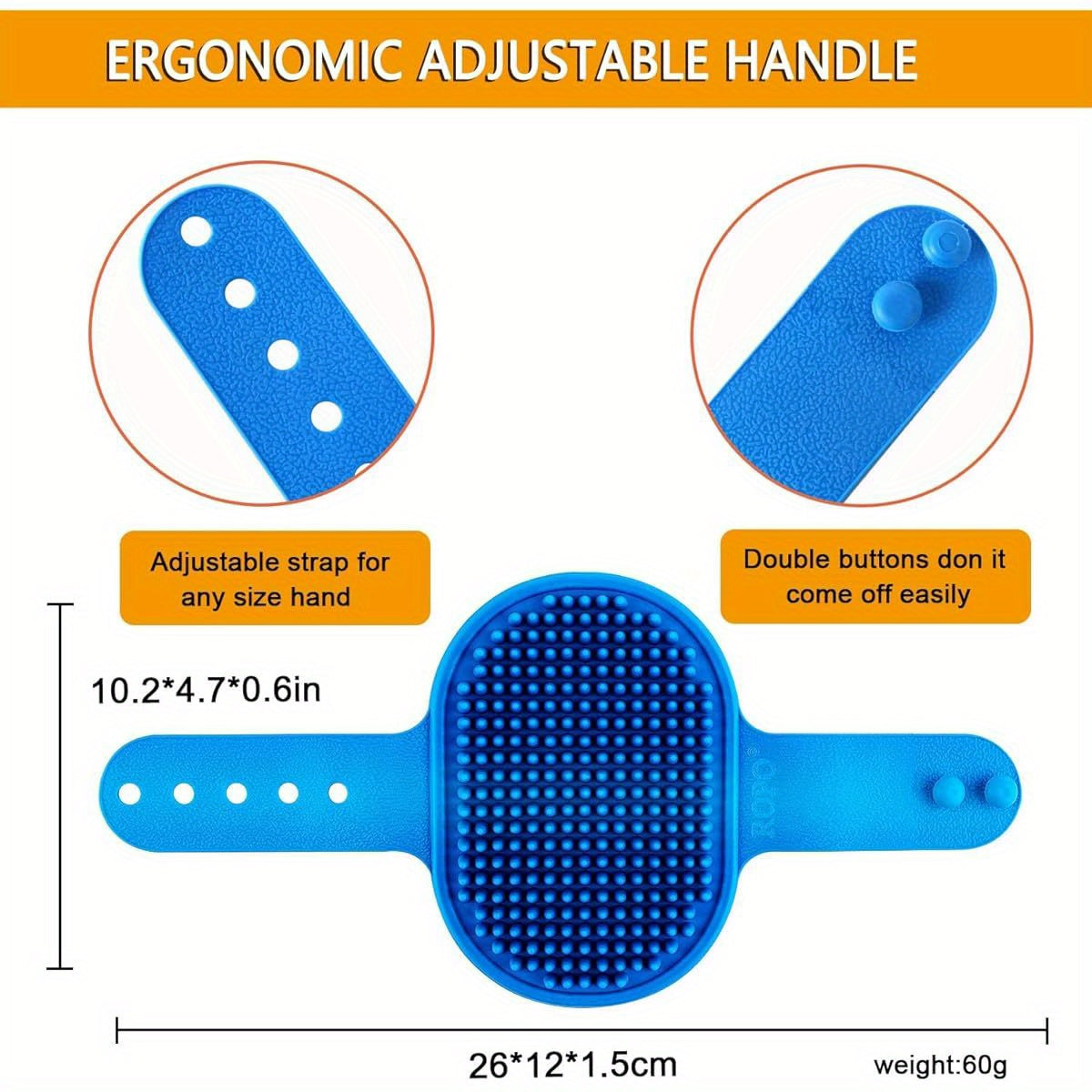 Dog Grooming Brush Set with Adjustable Handle and Soothing Massage