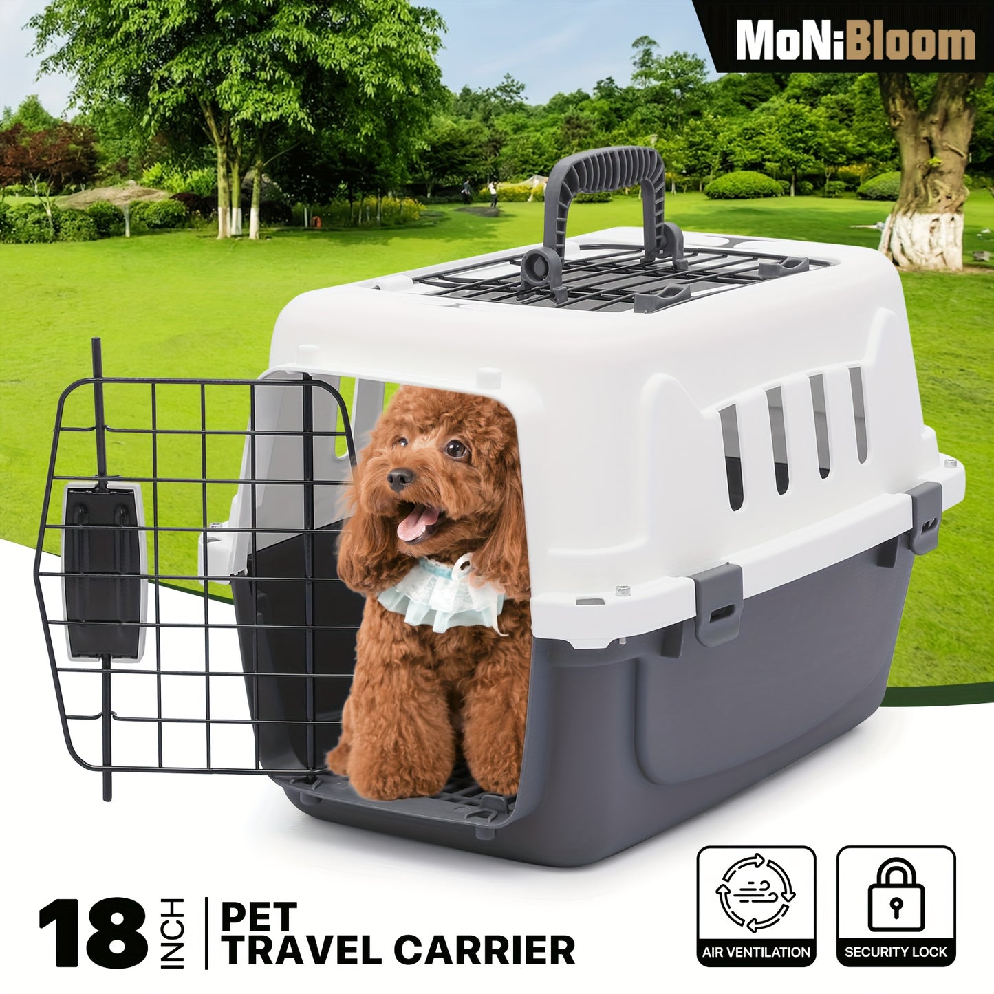 Top Loading Cat Carrier with Ventilation and Security Lock