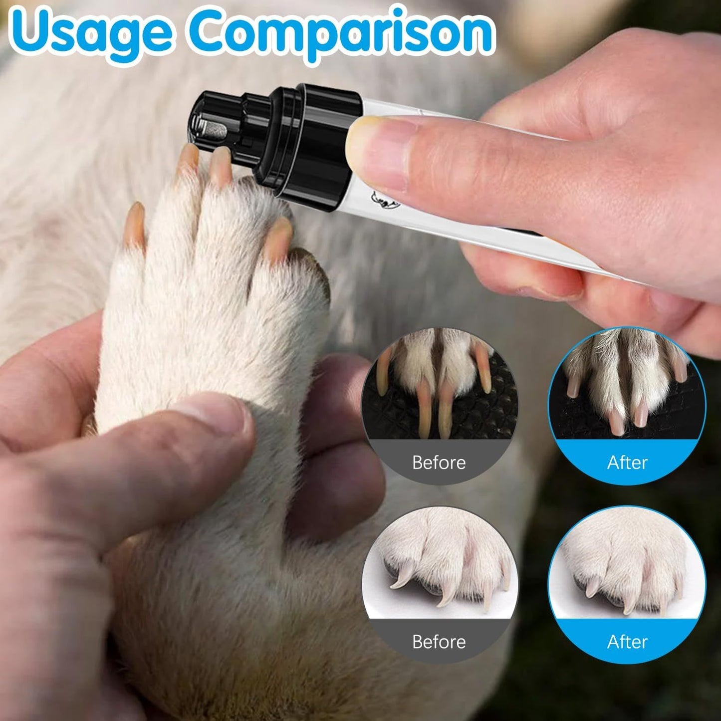 Rechargeable Silent Electric Pet Nail Clipper for Safe Grooming