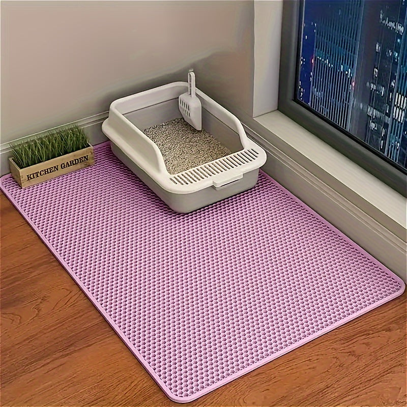 Honeycomb Cat Litter Mat EVA Non Slip Leakproof Easy Clean