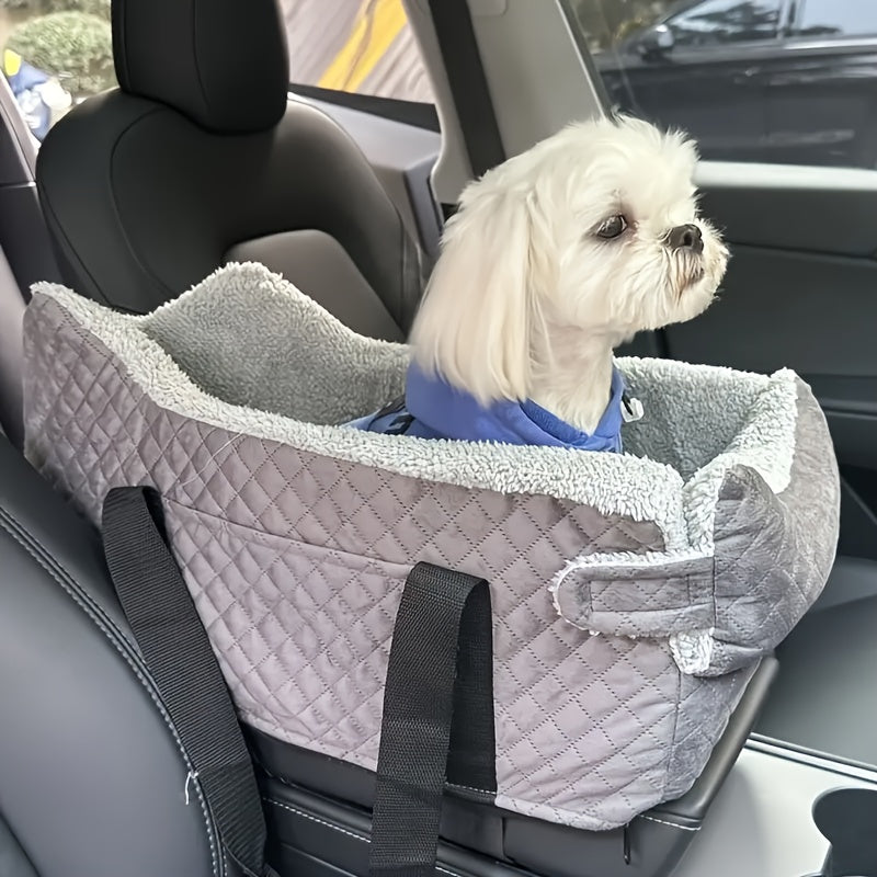 Ultimate Comfort Memory Foam Dog Booster Car Seat Elevated